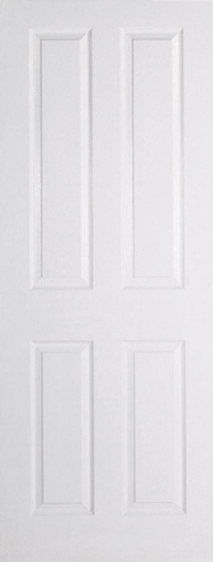 White Moulded Textured 4 Panel Primed Internal Fire Door FD30