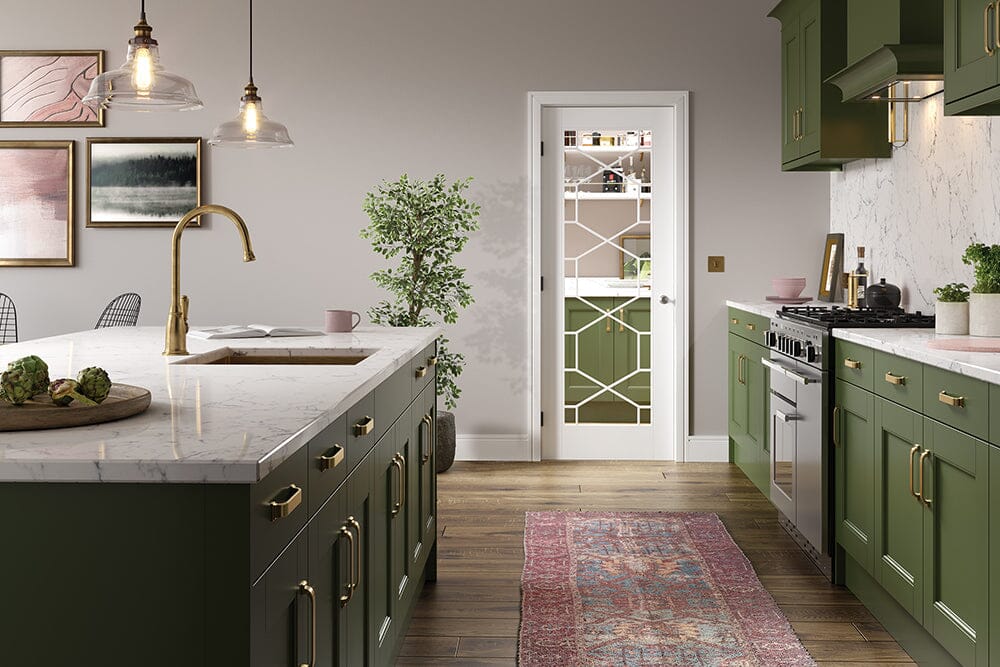 White Primed Orly Glazed Primed Internal Door Internal Door LPD Doors 