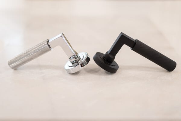 Millhouse Brass Cartwright Designer Lever Round Rose (Latch & Hinges Included) Designer Lever Handle Atlantic 