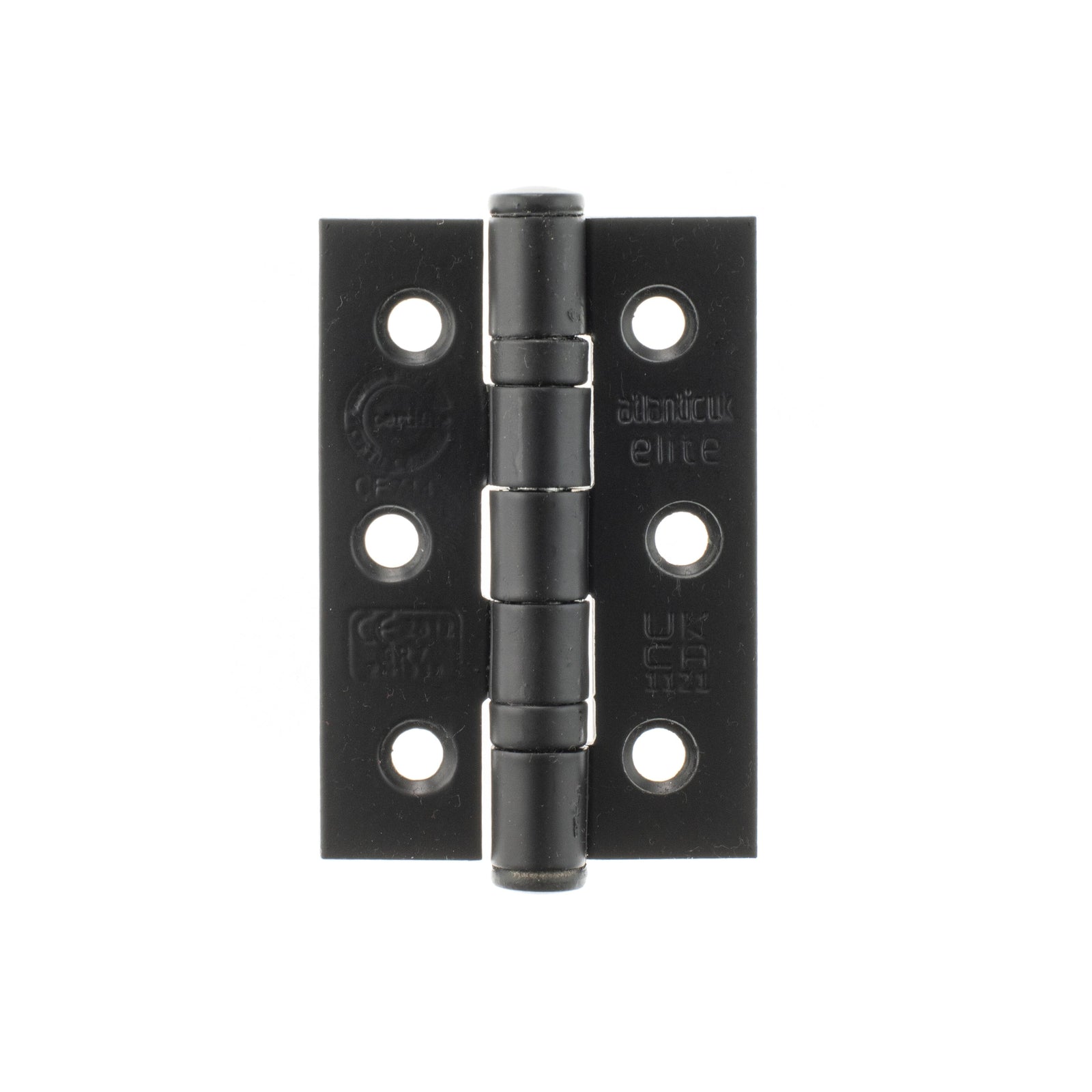 Atlantic CE Fire Rated Ball Bearing Hinges 3" x 2" x 2mm in Matt Black Hinges Atlantic 