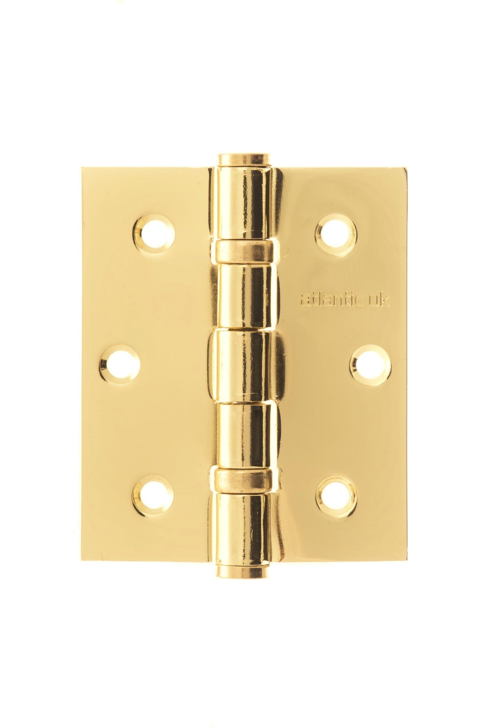 Atlantic Ball Bearing Hinges 3" x 2.5" x 2.5mm Hinges Atlantic 3" x 2.5" x 2.5mm Pair Polished Brass