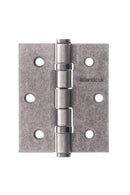 Atlantic Ball Bearing Hinges 3" x 2.5" x 2.5mm Hinges Atlantic 3" x 2.5" x 2.5mm Pair Distressed Silver