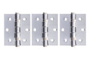 Atlantic Ball Bearing Hinges 3" x 2.5" x 2.5mm Hinges Atlantic 3" x 2.5" x 2.5mm Set of 3 Polished Chrome