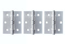 Atlantic Ball Bearing Hinges 3" x 2.5" x 2.5mm Hinges Atlantic 3" x 2.5" x 2.5mm Set of 3 Satin Chrome