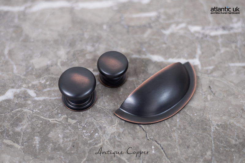 Old English Lincoln Solid Brass Victorian Cabinet Knob Concealed Fix (Latch & Hinges Included)