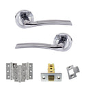 Atlantic Swell Dorpac 3" Latch, 3" x 2" Hinges x3 Door Handle Pack Atlantic 3" Latch, 3" x 2" Hinges x3 Each Satin Chrome/Polished Chrome