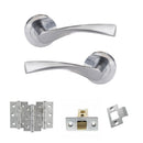 Atlantic Aqua Dorpac Door Handle Pack Atlantic 3" Latch, 3" x 2" Hinges x3 Each Satin Chrome