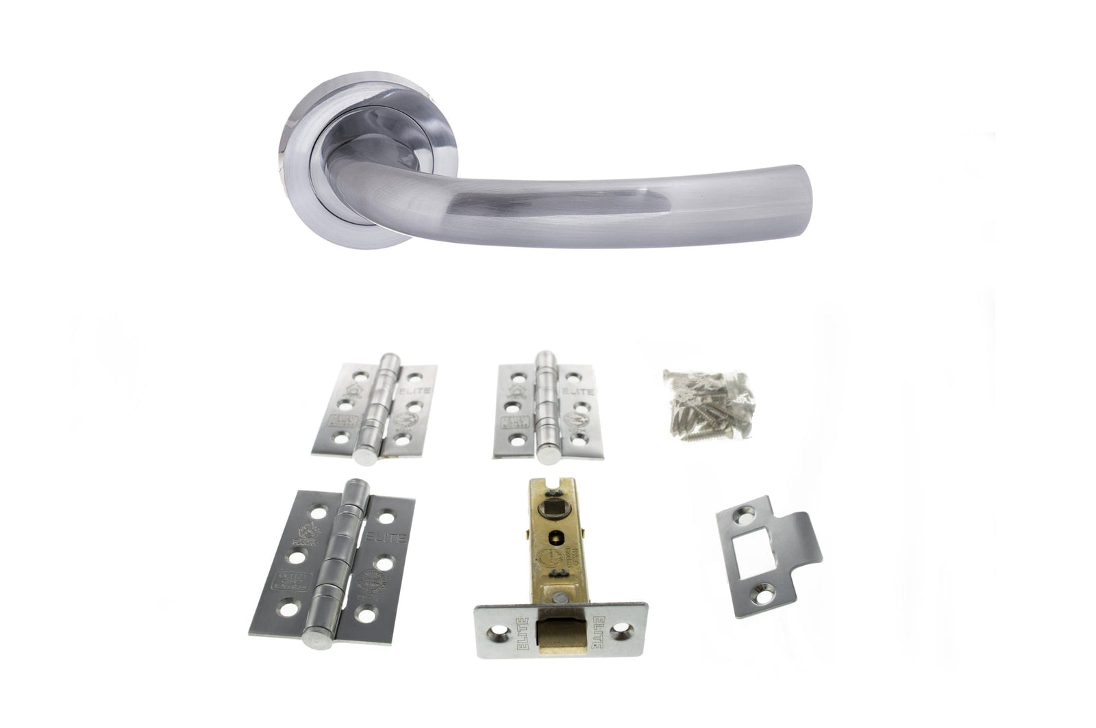Atlantic Nevada Dorpac Door Handle Pack Atlantic 2.5" Latch, 3" x 2" Hinges x3 Satin Chrome 