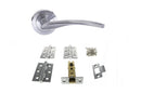 Atlantic Arizona Dorpac Door Handle Pack Atlantic 2.5" Latch, 3" x 2" Hinges x3 Satin Chrome 
