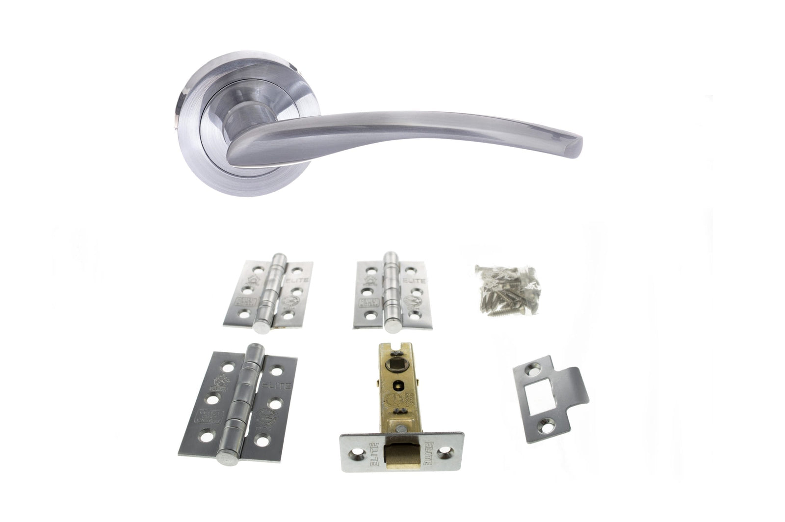 Atlantic Arizona Dorpac Door Handle Pack Atlantic 3" Latch, 3" x 2" Hinges x3 Satin Chrome 