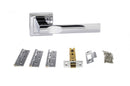 Atlantic Kansas Dorpac Door Handle Pack Atlantic 2.5" Latch, 3" x 2" Hinges x3 Polished Chrome 