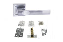 Atlantic Kansas Dorpac Door Handle Pack Atlantic 2.5" Latch, 3" x 2" Hinges x3 Satin Chrome 