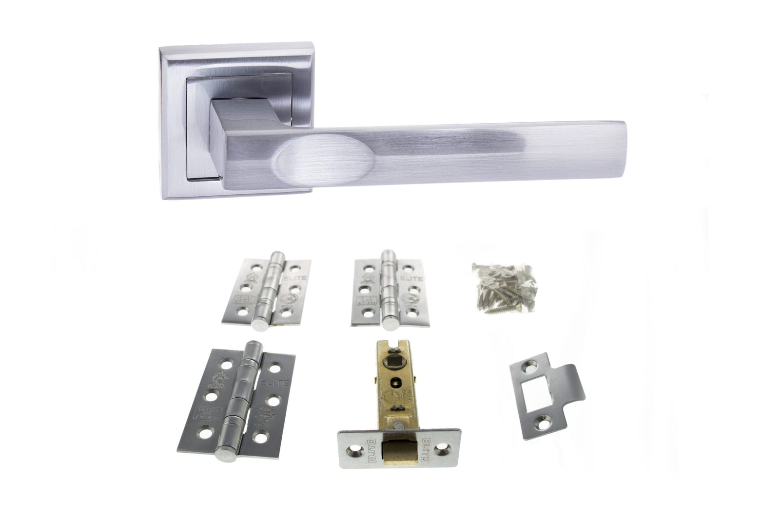 Atlantic Kansas Dorpac Door Handle Pack Atlantic 3" Latch, 3" x 2" Hinges x3 Satin Chrome 