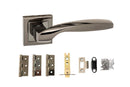 Atlantic Oklahoma Dorpac Door Handle Pack Atlantic 3" Latch, 3" x 2" Hinges x3 Black Nickel 