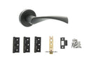 Atlantic Colorado Dorpac Door Handle Pack Atlantic 2.5" Latch, 3" x 2" Hinges x3 Each Matt Black