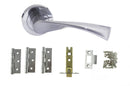 Atlantic Colorado Dorpac Door Handle Pack Atlantic 2.5" Latch, 3" x 2" Hinges x3 Each Satin Chrome