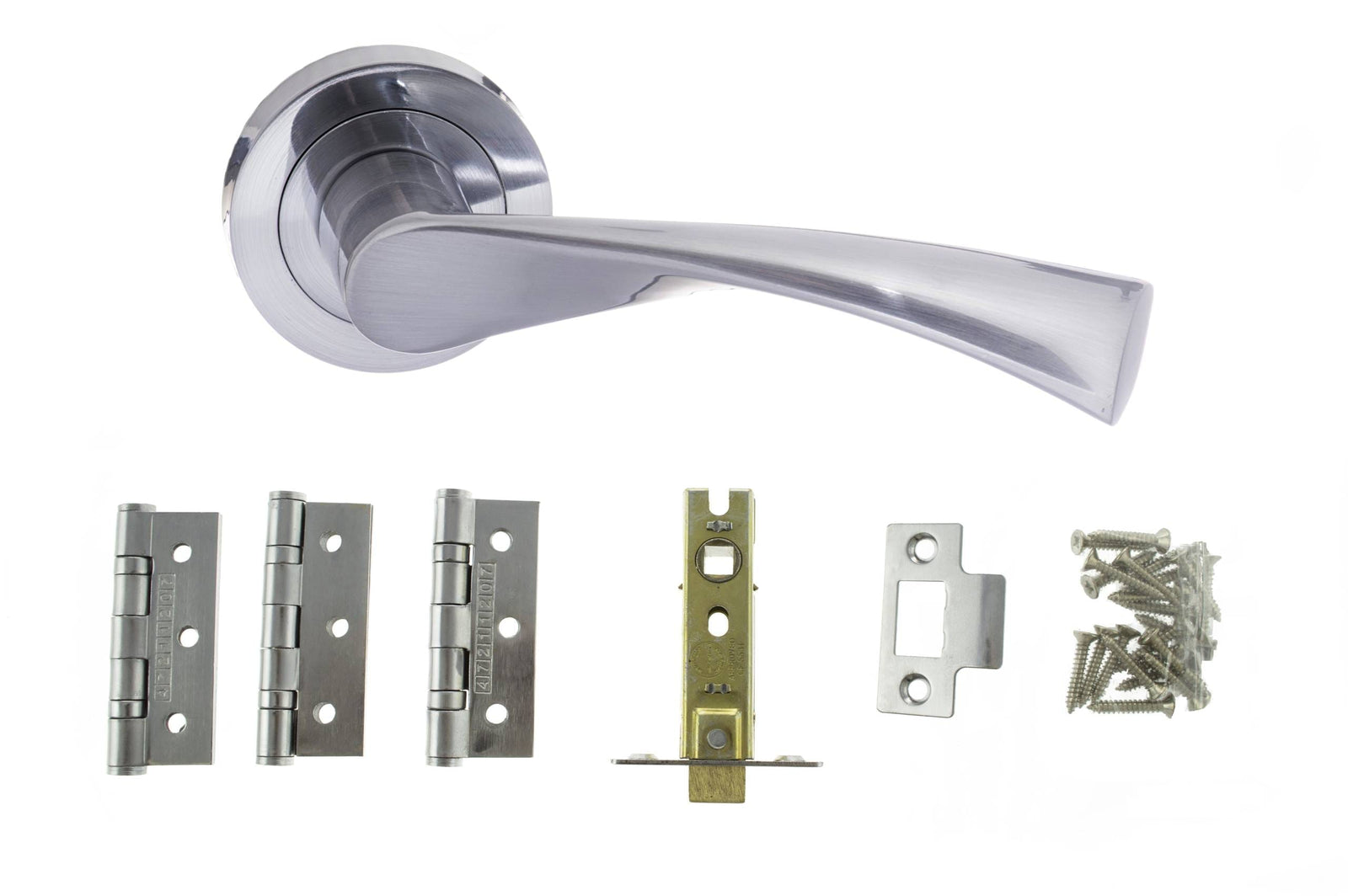 Atlantic Colorado Dorpac Door Handle Pack Atlantic 2.5" Latch, 3" x 2" Hinges x3 Each Satin Chrome