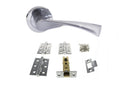 Atlantic Colorado Dorpac Door Handle Pack Atlantic 3" Latch, 3" x 2" Hinges x3 Set Satin Chrome
