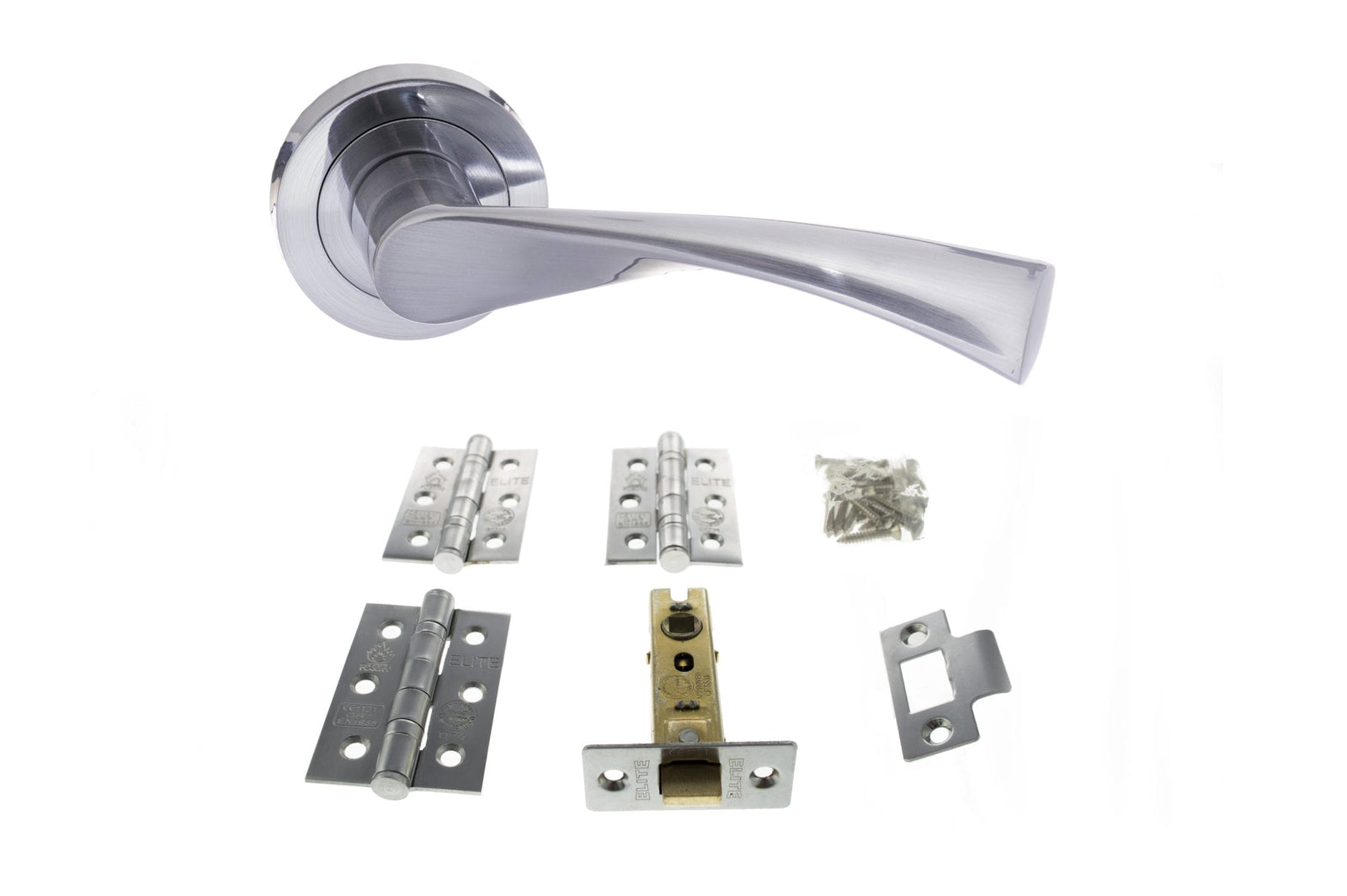 Atlantic Colorado Dorpac Door Handle Pack Atlantic 3" Latch, 3" x 2" Hinges x3 Set Satin Chrome
