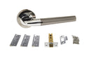 Atlantic Tennessee Dorpac Door Handle Pack Atlantic 3" Latch, 3" x 2" Hinges x3 Black Nickel/Polished Chrome 