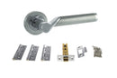 Atlantic Hawaii Dorpac Door Handle Pack Atlantic 3" Latch, 3" x 2" Hinges x3 Satin Chrome/Polished Chrome 
