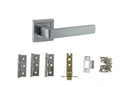 Atlantic Montana Dorpac Door Handle Pack Atlantic 2.5" Latch, 3" x 2" Hinges x3 Each Satin Chrome