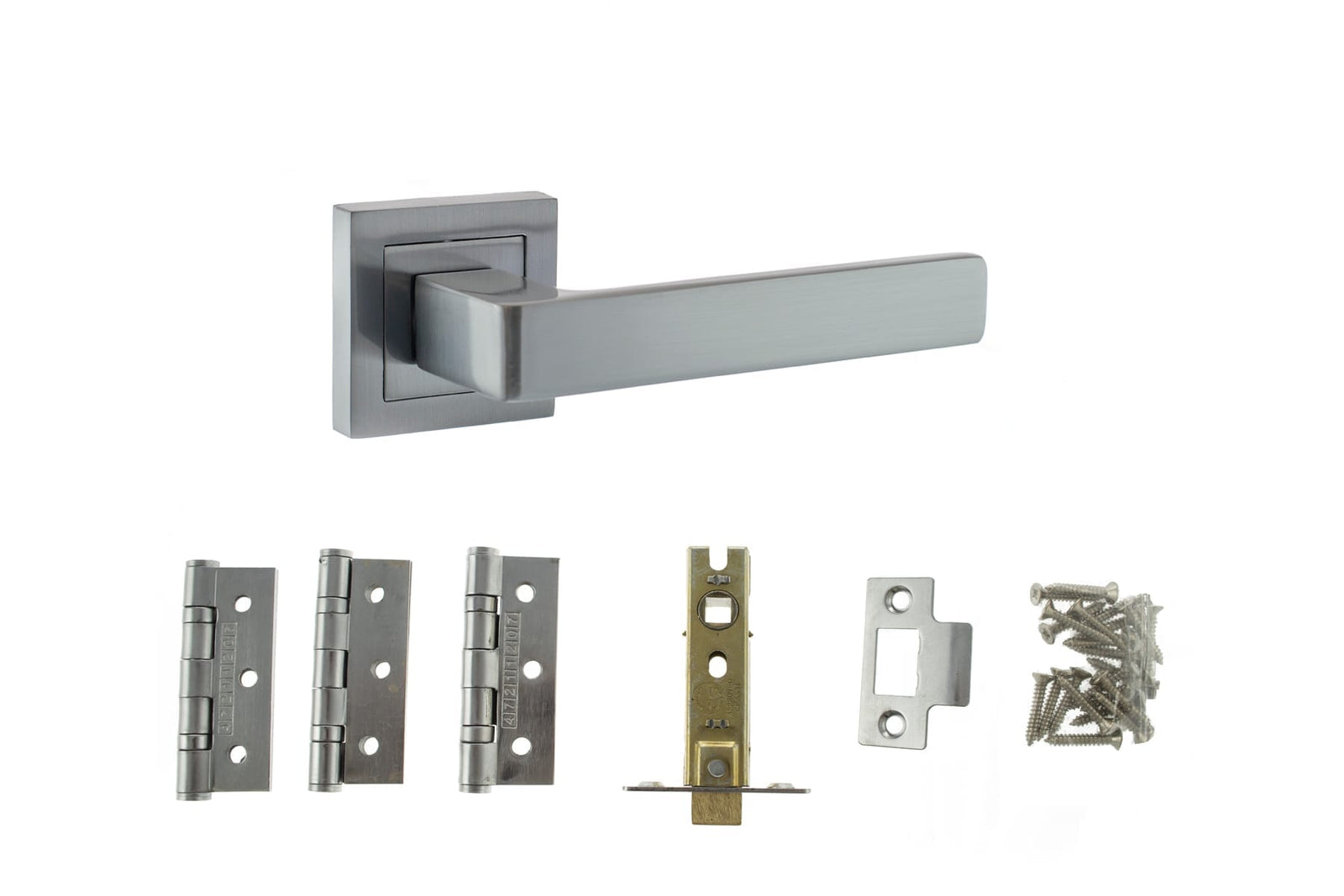 Atlantic Montana Dorpac Door Handle Pack Atlantic 3" Latch, 3" x 2" Hinges x3 Each Satin Chrome