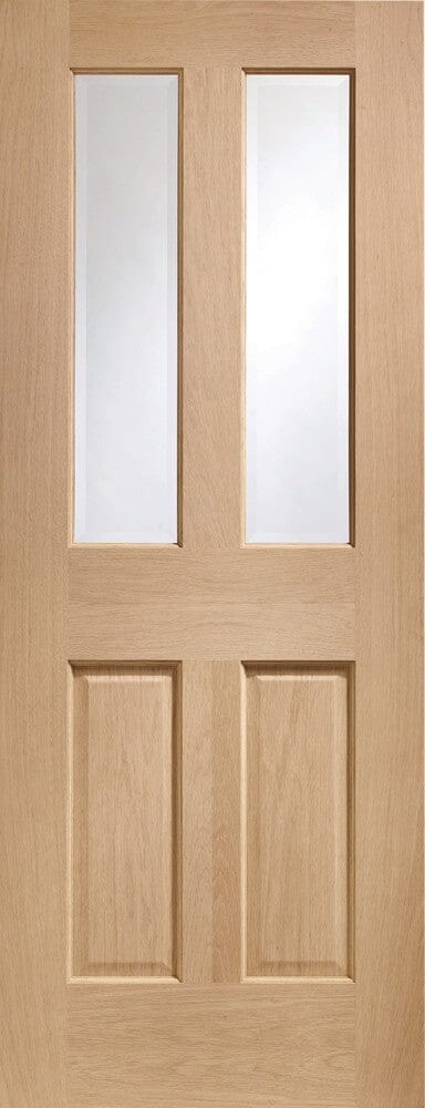 Malton Pre-Finished Internal Oak Door with Clear Bevelled Glass Internal Door XL Joinery 