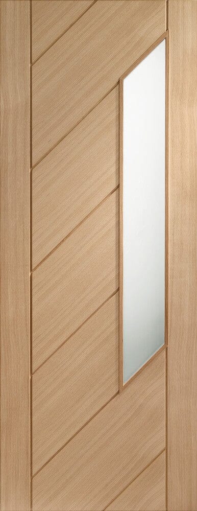 Monza Internal Oak Door with Obscure Glass Internal Door XL Joinery 