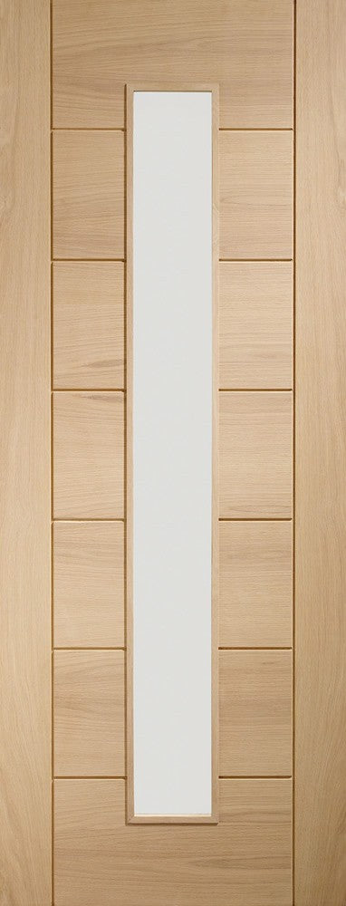 Palermo Original Pre-Finished Oak 1 Light Internal Door with Clear Glass