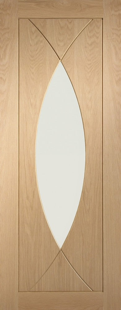 Pesaro Internal Oak Fire Door with Clear Glass