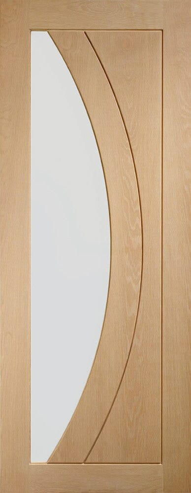 Salerno Oak Internal Door with Clear Glass Internal Door XL Joinery 