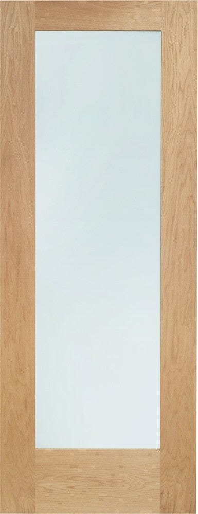 Pattern 10 Internal Oak Fire Door with Clear Glass Internal Fire Door XL Joinery 