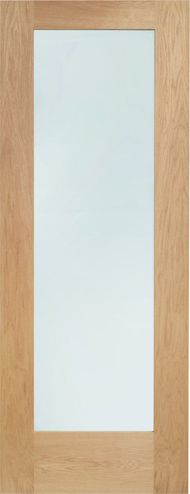 Pattern 10 Internal Oak Door with Clear Glass