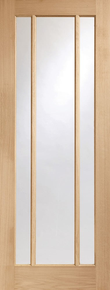 Worcester 3 Light Internal Oak Fire Door with Clear Glass