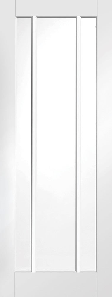 Worcester White Primed Internal Fire Door with Clear Glass