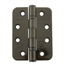 Atlantic Radius Corner Ball Bearing Hinges 4" x 3" x 3mm Hinges Atlantic 4" x 3" x 3mm Pair Black Nickel