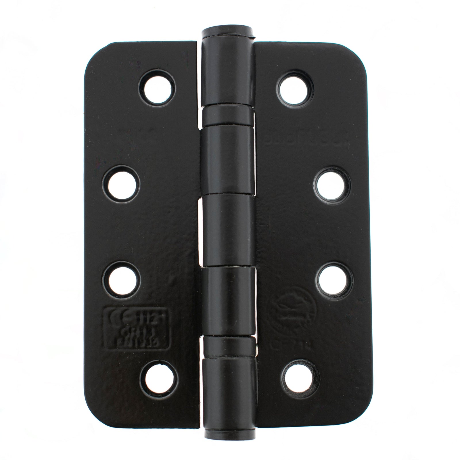 Atlantic Radius Corner Ball Bearing Hinges 4" x 3" x 3mm Hinges Atlantic 4" x 3" x 3mm Pair Matt Black