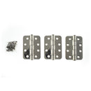 Atlantic Radius Corner Ball Bearing Hinges 4" x 3" x 3mm Hinges Atlantic 4" x 3" x 3mm Set of 3 Polished Stainless Steel