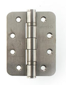 Atlantic Radius Corner Ball Bearing Hinges 4" x 3" x 3mm Hinges Atlantic 4" x 3" x 3mm Pair Satin Stainless Steel