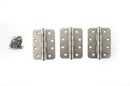 Atlantic Radius Corner Ball Bearing Hinges 4" x 3" x 3mm Hinges Atlantic 4" x 3" x 3mm Set of 3 Satin Stainless Steel
