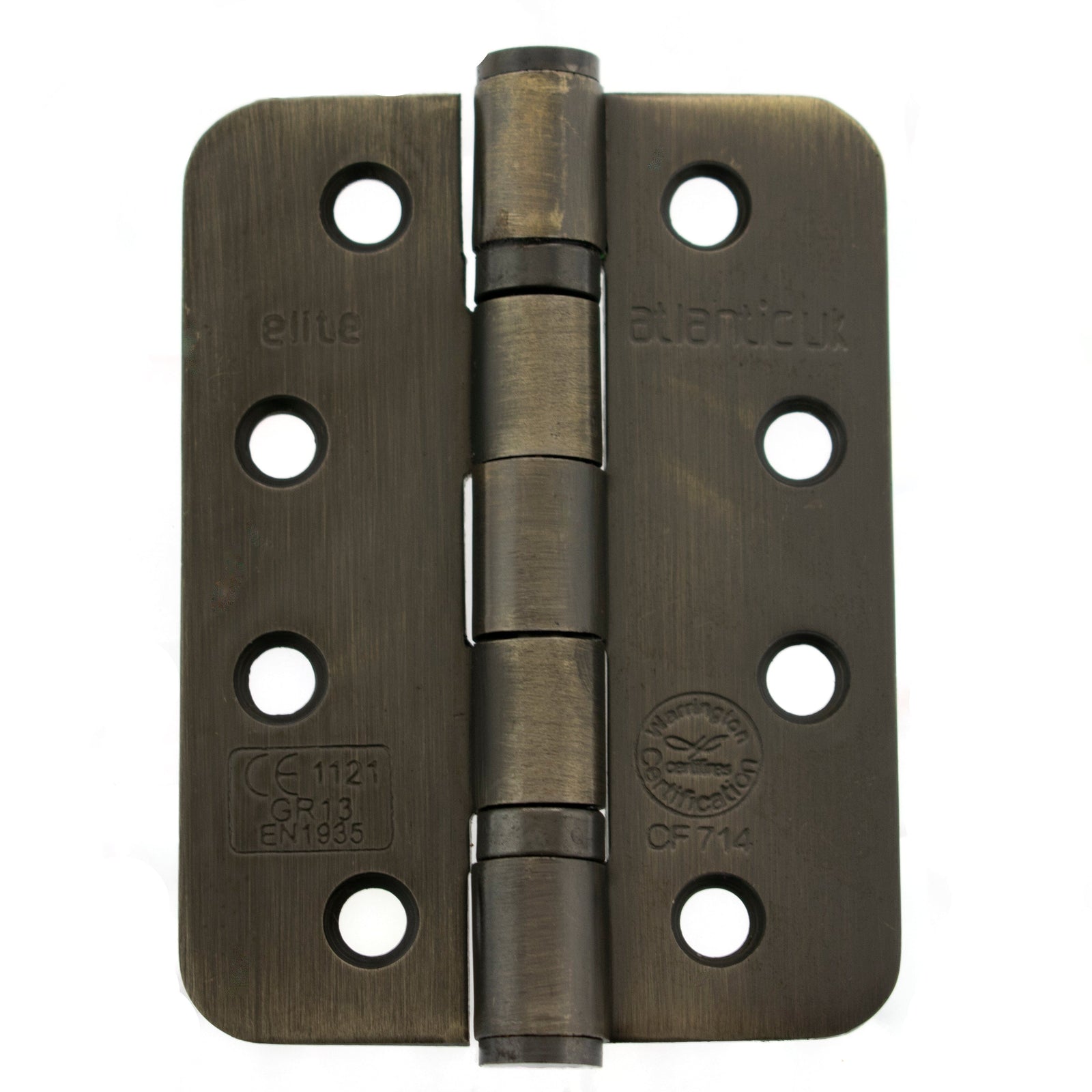 Atlantic Radius Corner Ball Bearing Hinges 4" x 3" x 3mm Hinges Atlantic 4" x 3" x 3mm Pair Urban Bronze