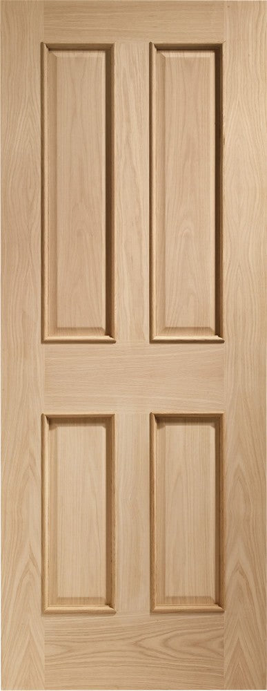 Victorian 4 Panel With Raised Mouldings Internal Oak Door