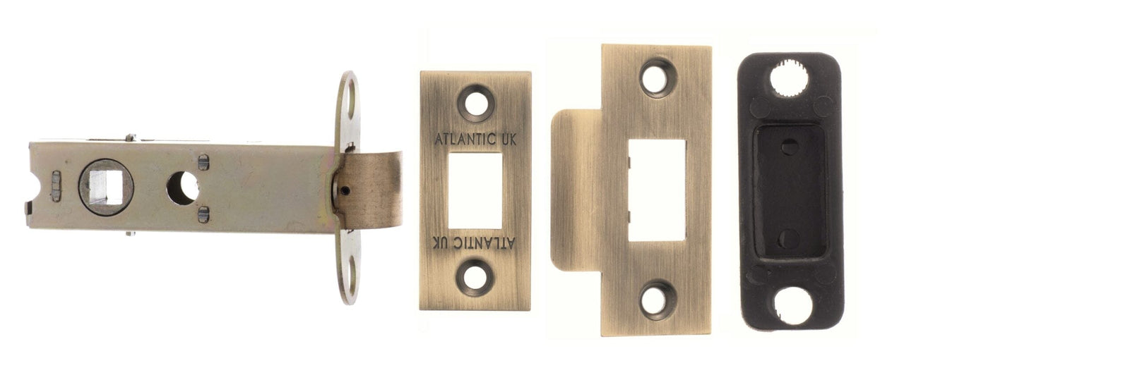 Atlantic Heavy Duty Bolt Through Tubular Latch 3" Tubular Latch Atlantic 3" Matt Antique Brass 