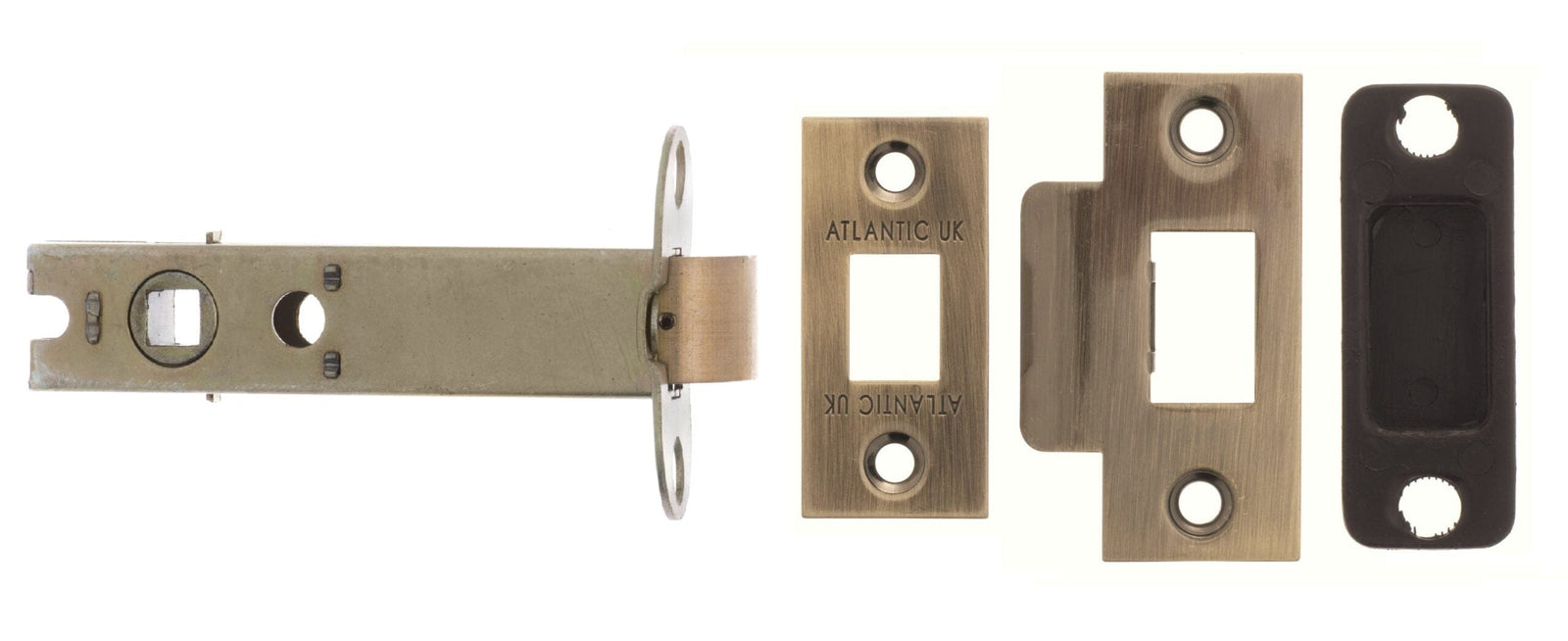 Atlantic Heavy Duty Bolt Through Tubular Latch 4" in Antique Brass Tubular Latch Atlantic 