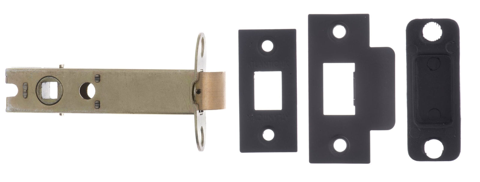 Atlantic Heavy Duty Bolt Through Tubular Latch 4" Tubular Latch Atlantic 4" Matt Black 