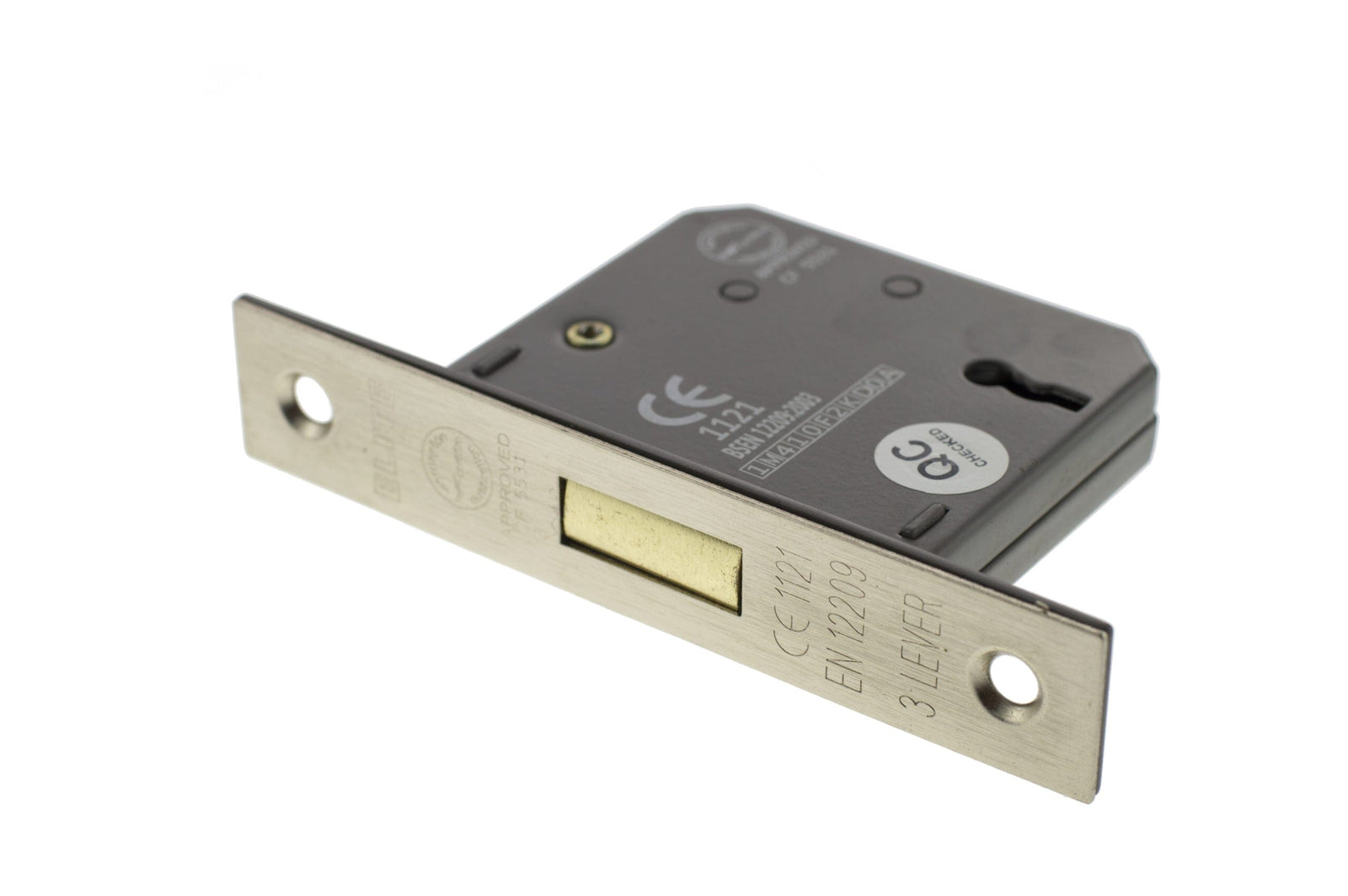 Atlantic 3 Lever Key Deadlock 2.5" Deadlock Atlantic 2.5" Satin Nickel 