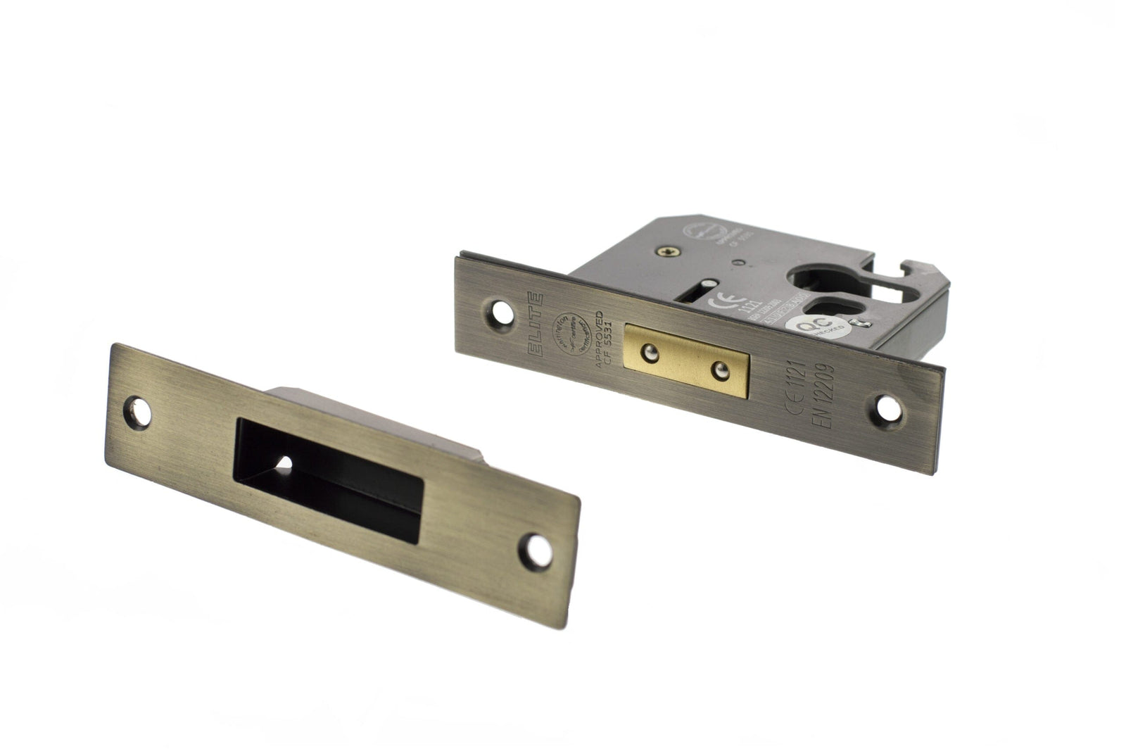 Atlantic Euro Deadlock 2.5" in Antique Brass Deadlock Atlantic 