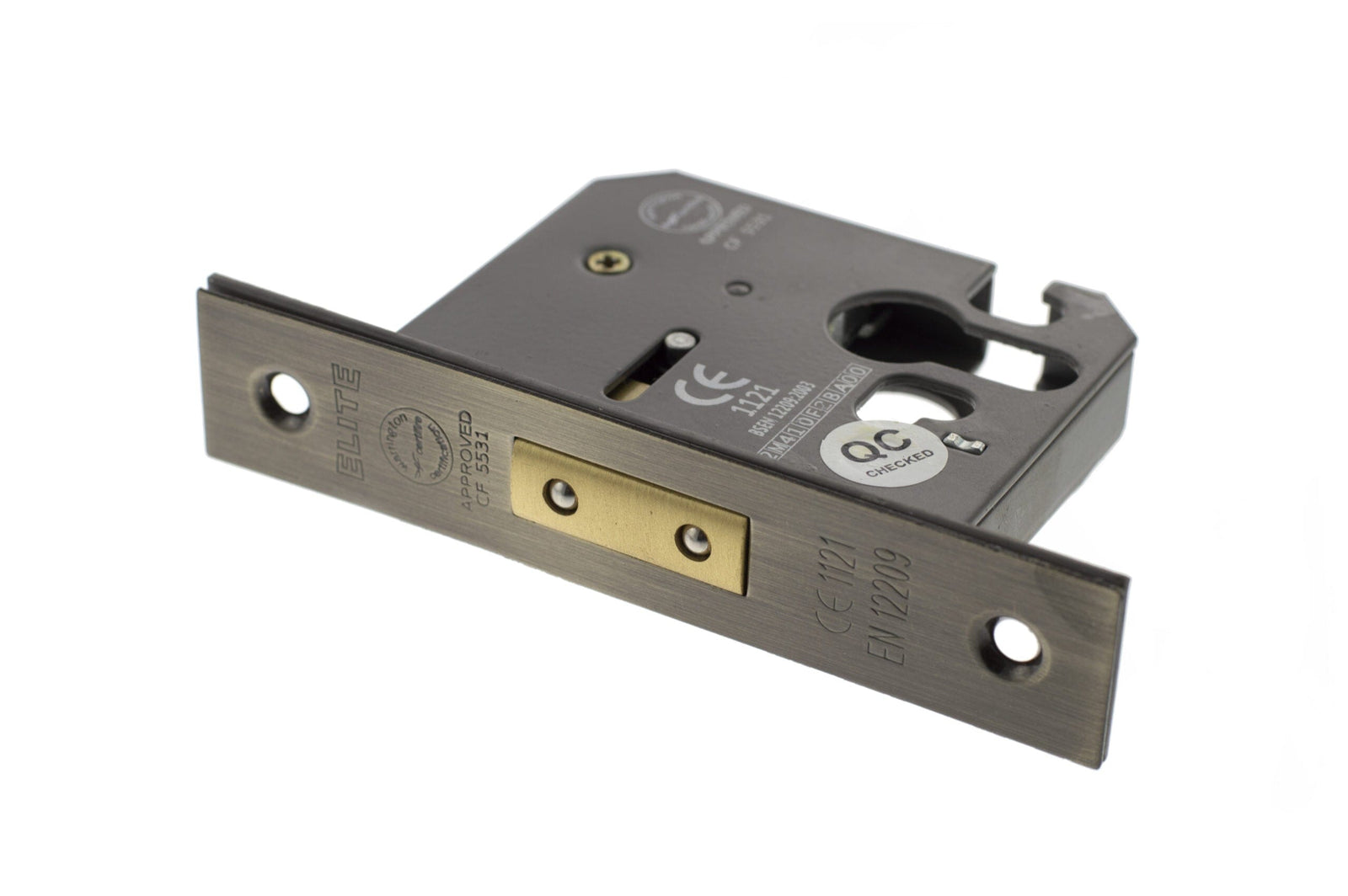 Atlantic Euro Deadlock 3" in Antique Brass Deadlock Atlantic 
