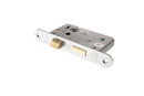 Atlantic Radius Corner Bathroom Lock 2.5" Bathroom Lock Atlantic 2.5" Satin Chrome 